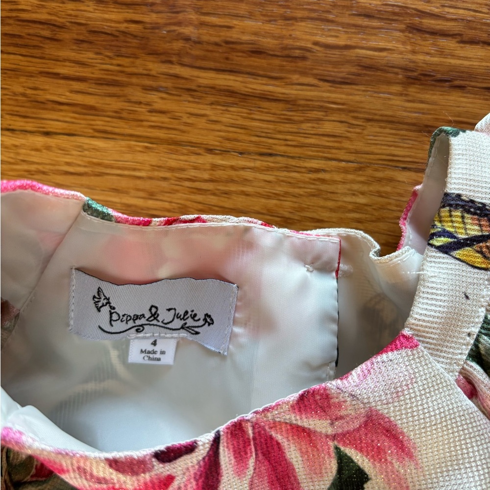 Pippa and Julie flowers butterfly spring party dress toddler girls 4 yrs old - Picture 4 of 4
